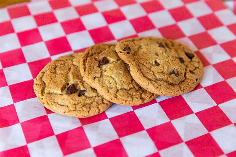 melty chocolate chip cookies on the menu